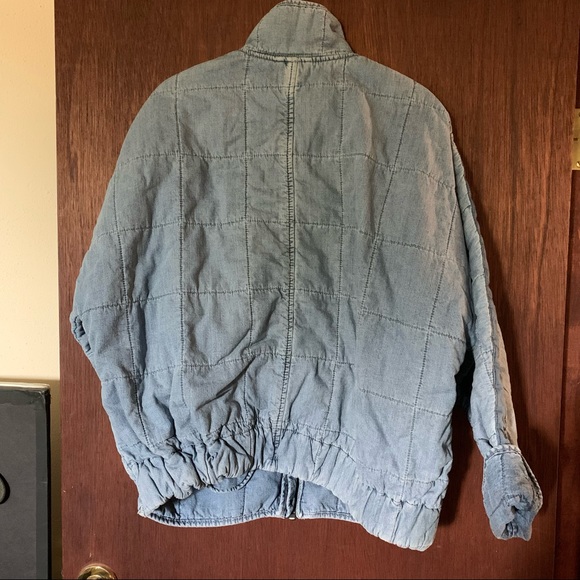 Free People Dolman Quilted Denim Jacket - Picture 7 of 10